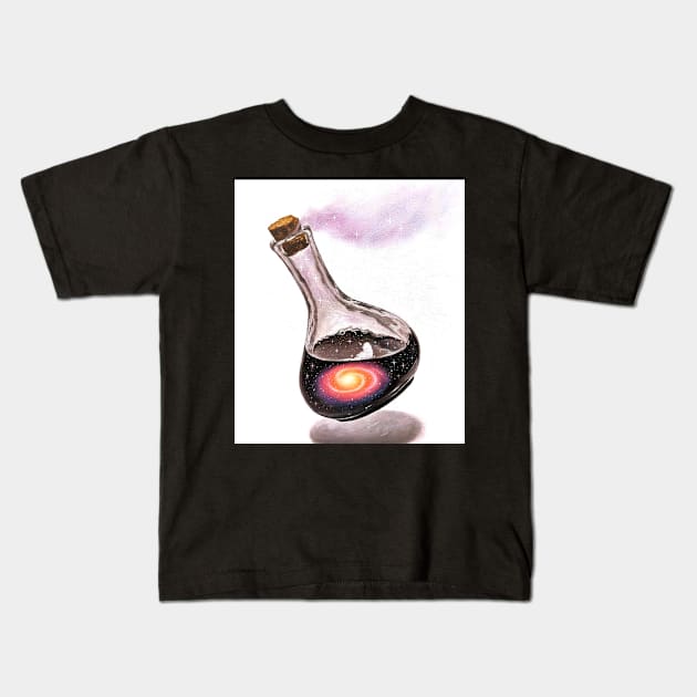 Galaxy in a potion Kids T-Shirt by LukjanovArt